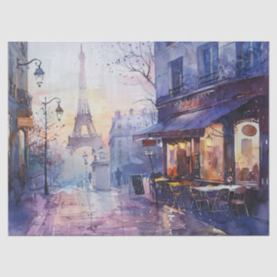 Papel De Seda Acuarela Torre Eiffel Vintage Decoupage