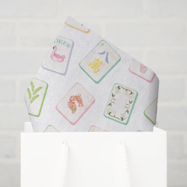 Papel De Seda Acuarela Verano Sureño Mahjong (Bolsa de regalo)