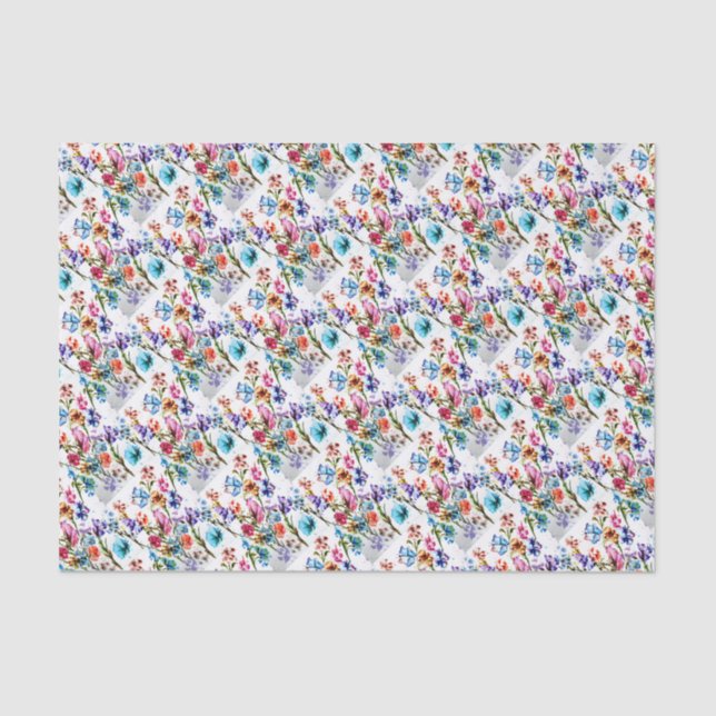 Papel De Seda Acuarela Whimsical Butterflies (Anverso)