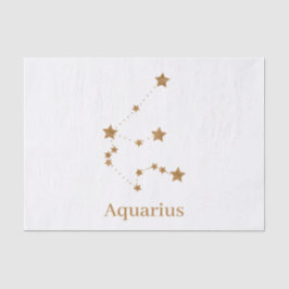 Papel De Seda Acuario de oro del Rótulo Zodiaco moderno | Aire d