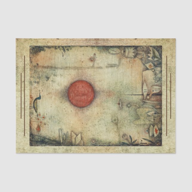 Papel De Seda Ad Marginem de Paul Klee, Resumen de arte (Anverso)