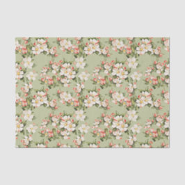 Papel De Seda Adagio Verde Floral Elegante