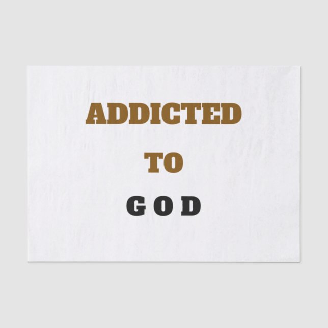 PAPEL DE SEDA ADICTO A DIOS (Anverso)