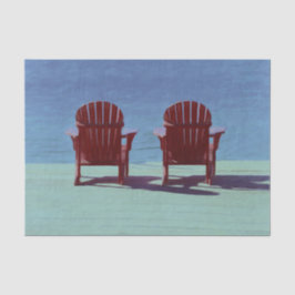 Papel De Seda Adirondack Beach Chasis de Verde azulado Rústico A