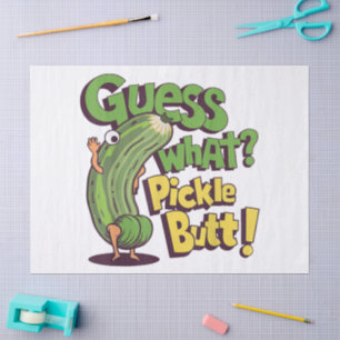 Papel De Seda ¡Adivina qué_ Trasero de Pepino! Pepino Divertido