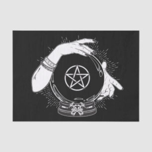 Papel De Seda Adivinador Místico Negro Bola de Cristal Mística