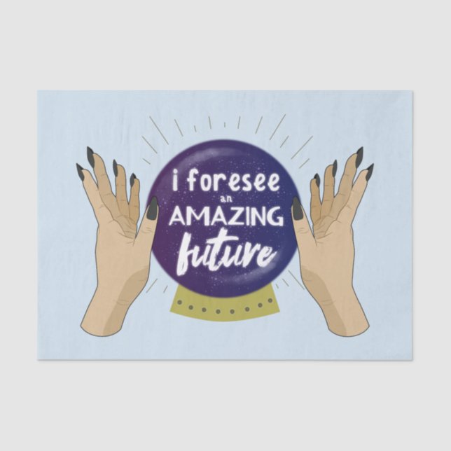 Papel De Seda Adivino, bola de cristal psíquica, mágica (Anverso)