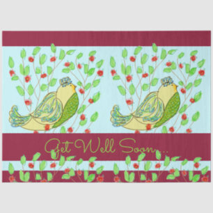 Papel De Seda Adorable Get Well Soon Tissue-paper