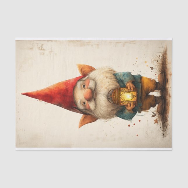Papel De Seda ¡Adorable Gnome con el Gorra más poderoso! (Anverso)