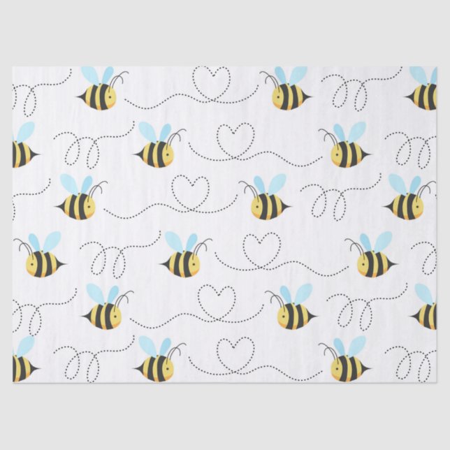 Papel De Seda Adorable manosee el modelo de la abeja (Anverso)