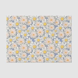 Papel De Seda Adorable patrón clásico retro l Flores amarillas