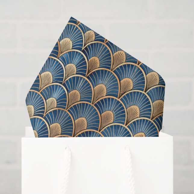 Papel De Seda Adorable patrón de baldosas Art Déco  (Bolsa de regalo)
