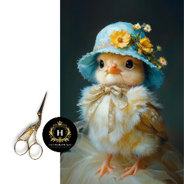 Papel De Seda Adorable polluelo de Pascua en desenlace de Gorra 