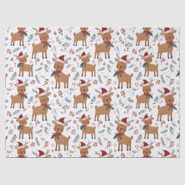 Papel De Seda Adorable Reno Ciervo Navidad