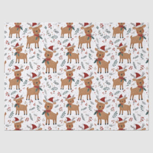 Papel De Seda Adorable Reno Ciervo Navidad