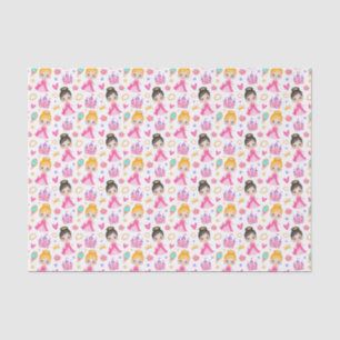 Papel De Seda adorables chicas con el patrón de Princess