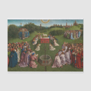 Papel De Seda Adoración del Cordero místico, el retablo de Gante
