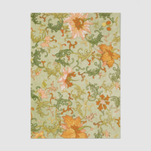 Papel De Seda Adorno Chino Antiguo Jones Flores