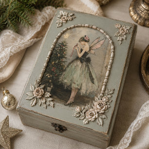 Papel De Seda Adorno de hada de Navidad vintage para decorar árb