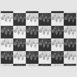 Papel De Seda Adornos Colgantes Elegantes Negro Blanco Modernos