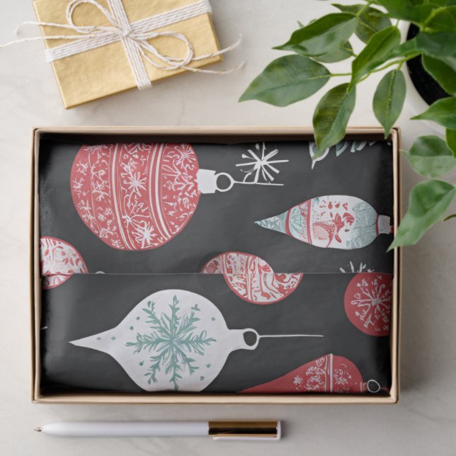 Papel De Seda Adornos de Navidad Negros (Regalo )