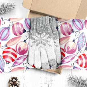 Papel De Seda Adornos de Navidad Patrón de Acuarela Fiesta