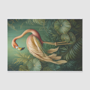 Papel De Seda Adornos Emplumados de Flamenco, Botánica Elegante