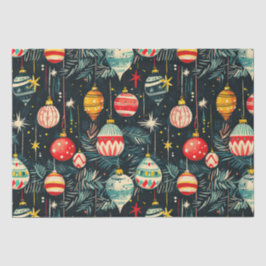 Papel De Seda Adornos Navideños Retro para Árbol
