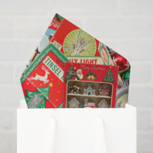 Papel De Seda Adornos Navideños Retro Vintage II