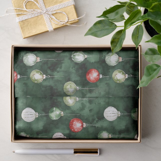 Papel De Seda Adornos Navideños Rojos Verdes (Regalo )