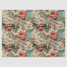 Adornos Vintage y Florales de Navidad en Azul Suav