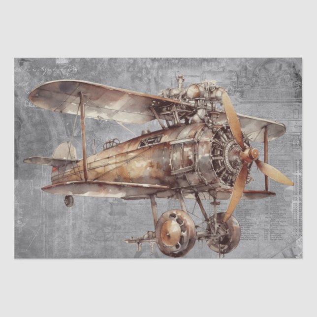 Papel De Seda Aeronaves de Steampunk (Anverso)
