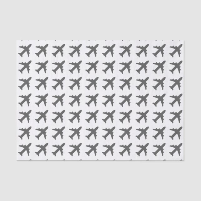 Papel De Seda Aeronaves grises (Anverso)