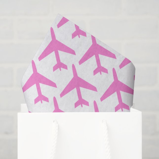 Papel De Seda Aeronaves Piloto de Viajes Rosados Aviación (Bolsa de regalo)
