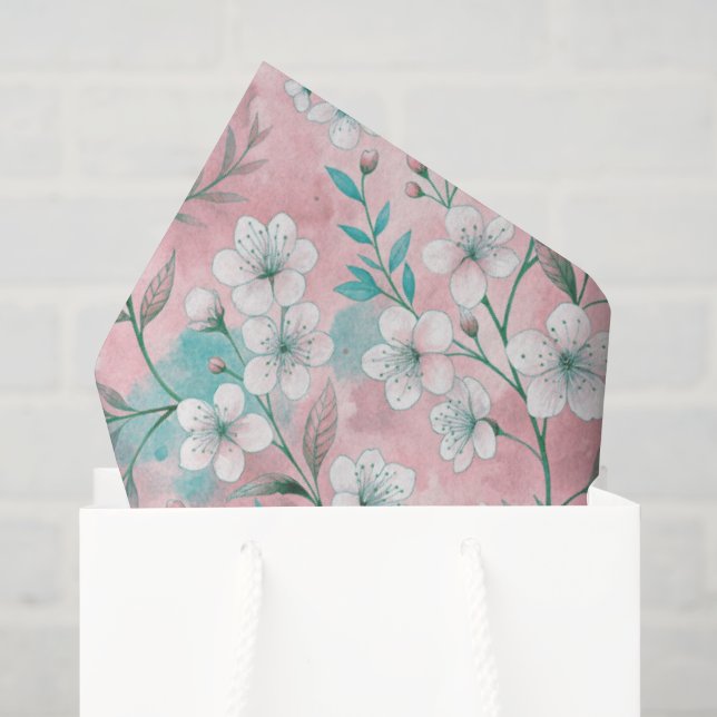 Papel De Seda Aesthetic cherry blossoms (Bolsa de regalo)