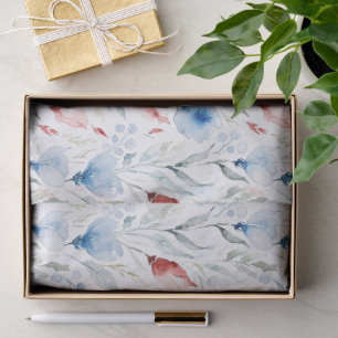 Papel De Seda Aesthetic Watercolor Patriotic Wildflowers