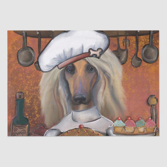 PAPEL DE SEDA AFGHAN HOUND (Anverso)