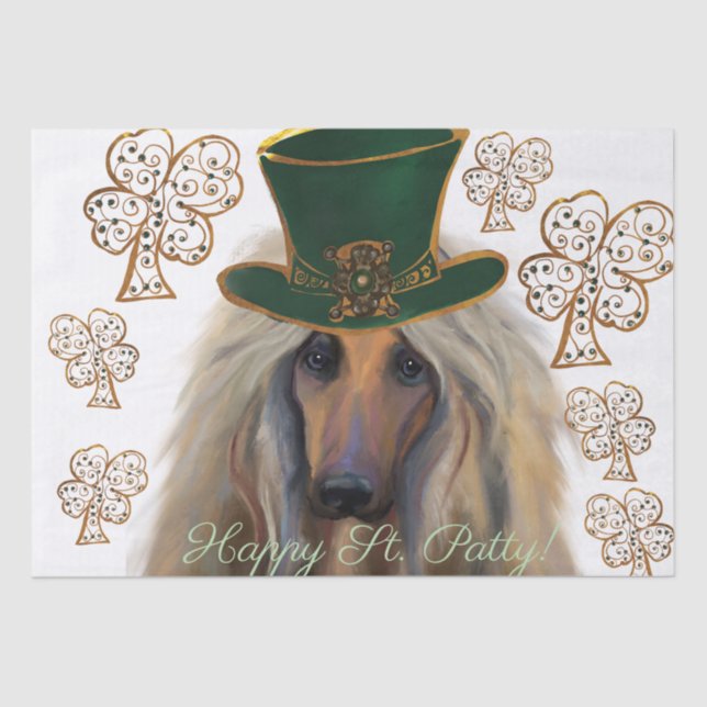 PAPEL DE SEDA AFGHAN HOUND (Anverso)