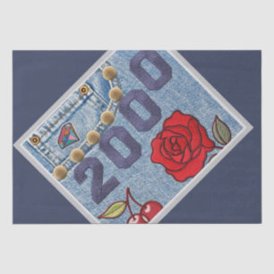 Papel De Seda Afiche de época 2000 Cumpleaños o Reunión