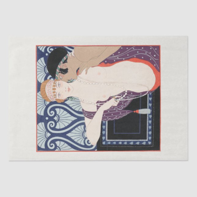 PAPEL DE SEDA: AFICHE DE VENTAJA :GEORGE BARBIER (Anverso)