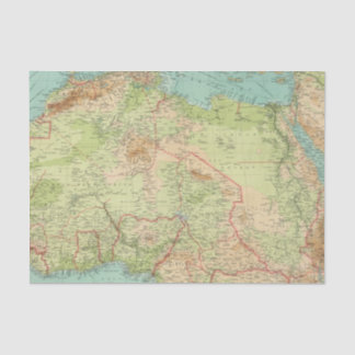 Papel De Seda África septentrional con las rutas de envío