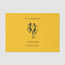 Papel De Seda Africana, Silhouette Joy Dance Naranja Cumpleaños