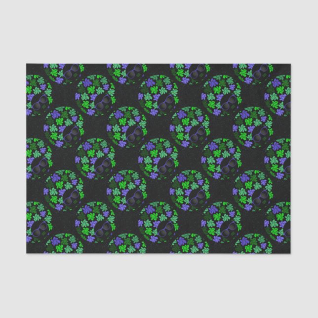 Papel De Seda Afro Diva Verde y Azul (Anverso)