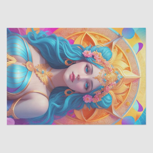 Papel De Seda Afrodita, diosa griega, en su esplendor (Anverso)