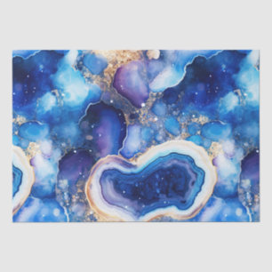 Papel De Seda Ágata Celestial Patrón de Piedra de Geoda Abstra