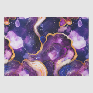 Papel De Seda Ágata Celestial   Patrón Mineral Abstracto Cósmico