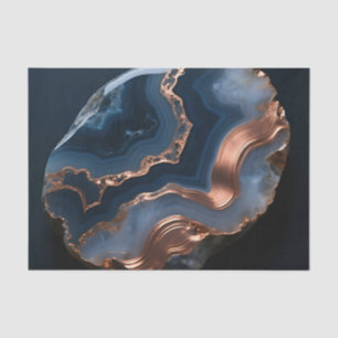 Papel De Seda Ágata con bandas de cobre azul piedra preciosa ace