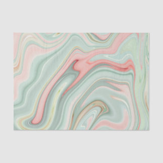 Papel De Seda Ágata/mármol verde y rosa