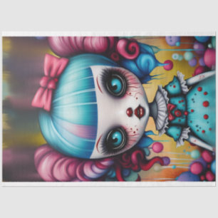 Papel De Seda Agatha Creepy Doll Halloween Decoupage