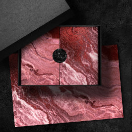 Papel De Seda Agato rojo cristalizado | Ruby Crimson Marbble Sto